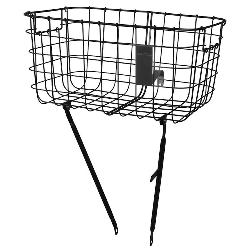 KOŠARA Z NOSILCI BASIL ROBIN - SPREDNJA ČRNA