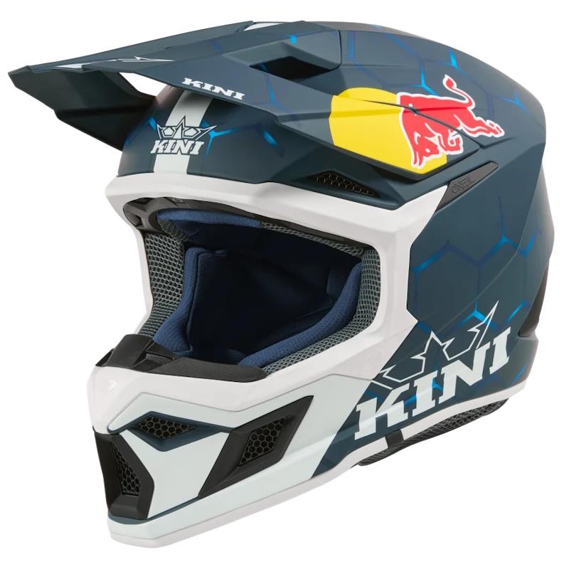 MOTOKROS ČELADA KINI RED BULL MX3 - MODRA
